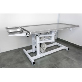 /PŁB4/ Składana półka z 2 tacami ze stali nierdzewnej (2 x 32,5x26,5 cm)